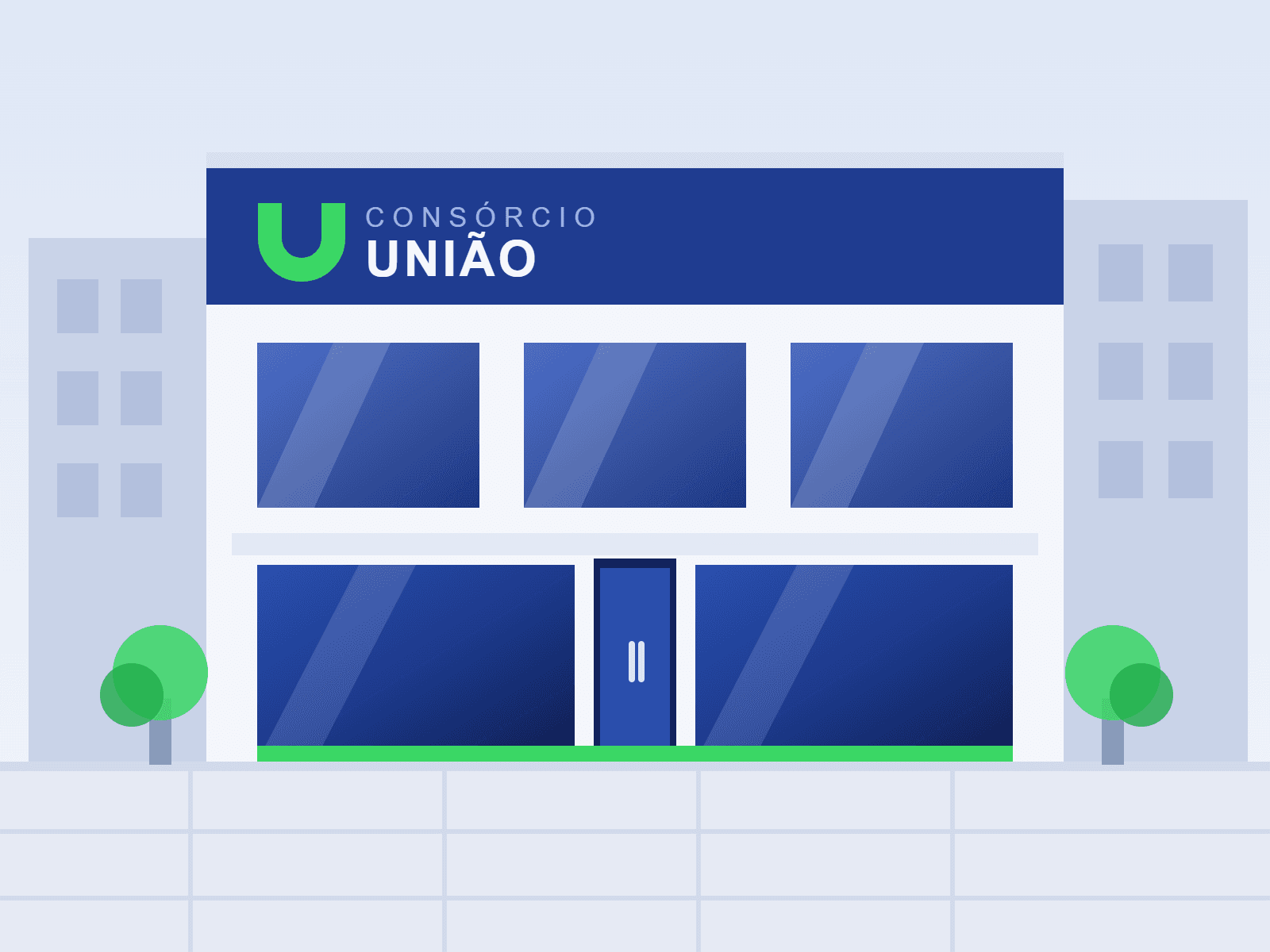 Fachada da unidade Sede do Consórcio União